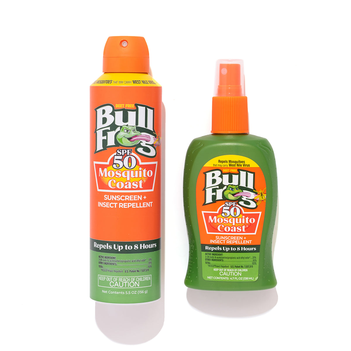 Combo 2-Pack: Pump/Continuous Sunscreen & Bug Spray Pack Mosquito Coast – Bullfrog  Sunscreen + Insect Repellent – Bullfrog Sunscreen & Insect Repellent