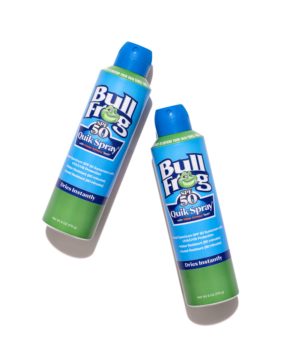Bullfrog Quik Spray Sunscreen SPF 50, Broad Spectrum UVA/UVB
